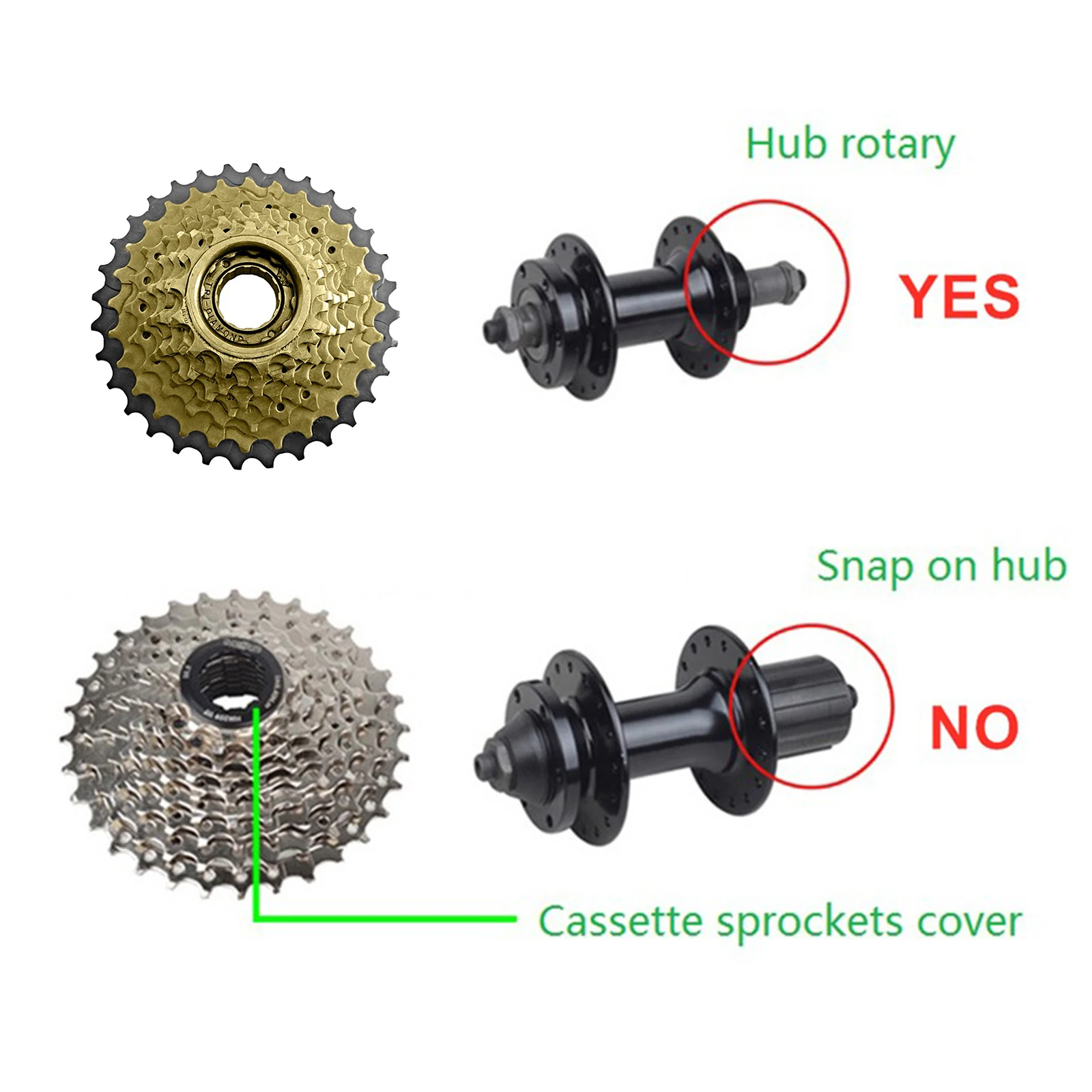 Bicycle Cassette Speed Thread Type Cogs Cassette 9Speed