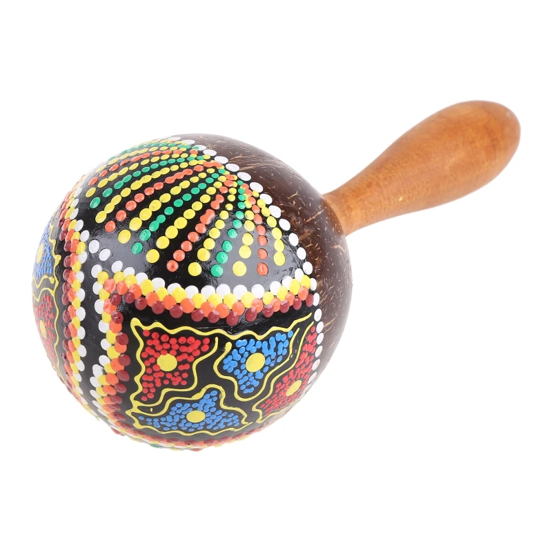 

for Shell Sand Hammer Shaker Gourd Kashaka Indonesia Shaker Rattle Percussion Musical Instrument Educational Toy