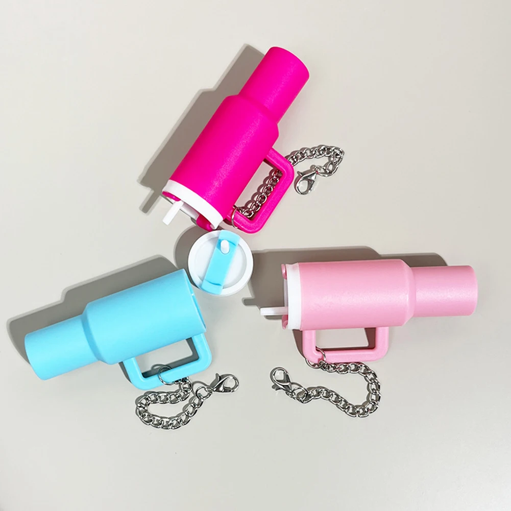Mini Cup Keychain Chain Lip Balm Keychain Chapstick Holder for Stanley Water Bottle Accessories