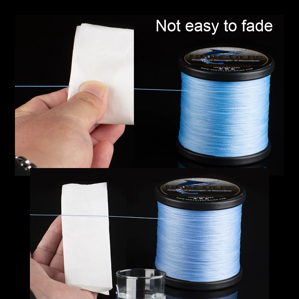 HERCULES Never Faded Black 100M 300M PE Braided Fishing Line 4 Strands  6LB-100LB PE Braided Fishing Line Super New Product 3