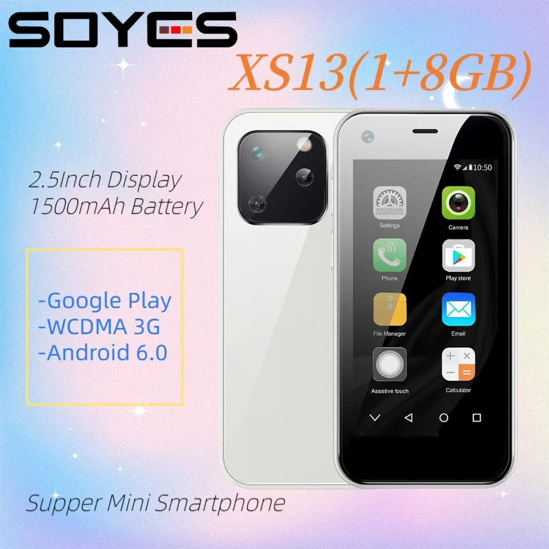Super Mini-Smartphone 3G SOYES XS13, Quad Core, Android 6,0, Sim Dual,  teléfono móvil pequeño
