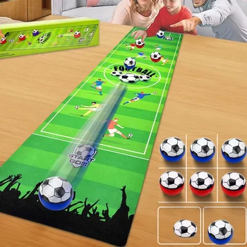 Gioco da tavolo per curling di calcio - Giochi da tavolo da bowling per interni sociali interattivi per bambini Tappetino per amici di famiglia Giocattolo divertente per feste per bambini