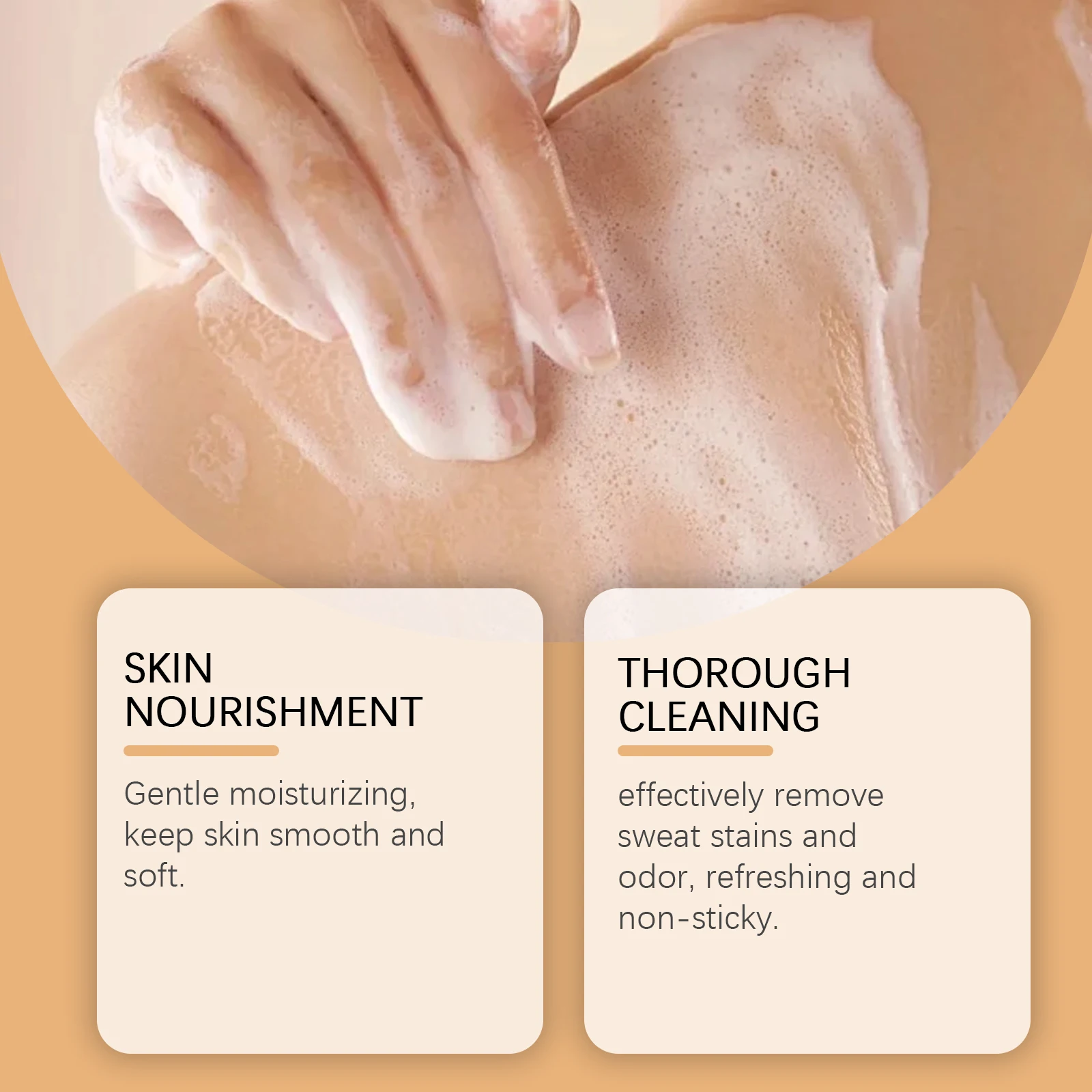 OCEAURA Persimmon Deodorizing Shower Gel Odor Remover Sweat Stains Body Cleaning Lasting Fragrance Smoothing Nourish Body Wash