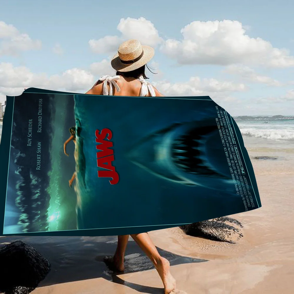 Jaws Movie Shark Towel Microfiber Beach Towel Absorbent Quick dry Soft Yoga Swimming Resort Mountain Climbing Towel 2