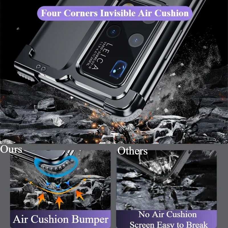 Oatsbasf Frameless Magnetic Protective Phone Case with 360° Rotatable Stand