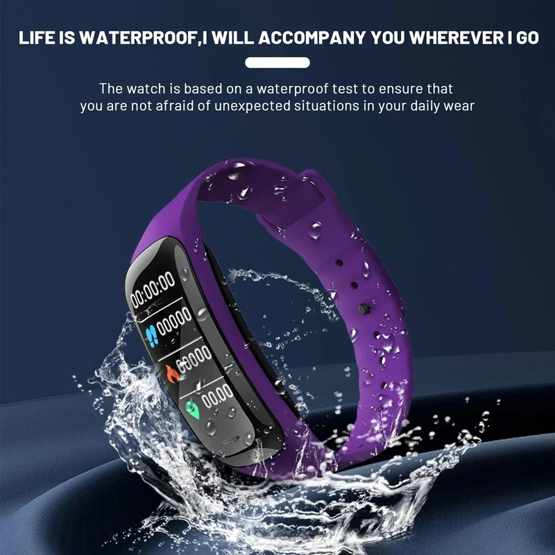 Lenovo Smart Bracelet C1 Plus Bluetooth Fitness Tracker Sports Step Counting Heart Rate Blood Pressure Monitor Waterproof Unisex