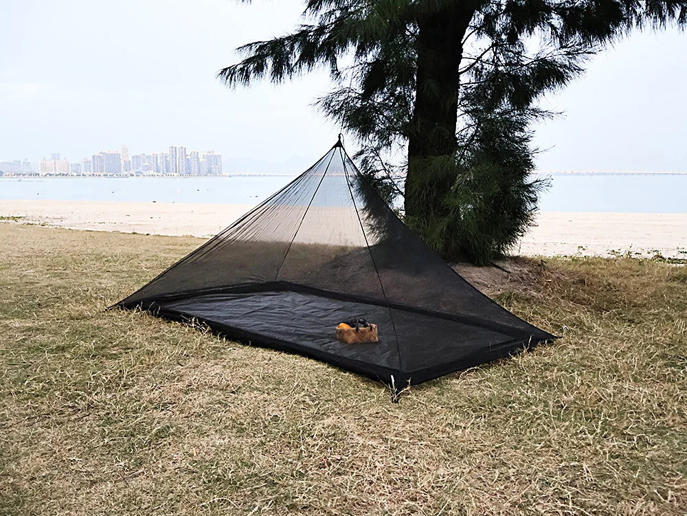 Camping Moskitonetz Zelt Pyramide Mesh Zelt Ultraleicht Bug Shelter Outdoor Insekten Schutz Tragbare Atmungsaktive Einzigen Schicht – Detail 9