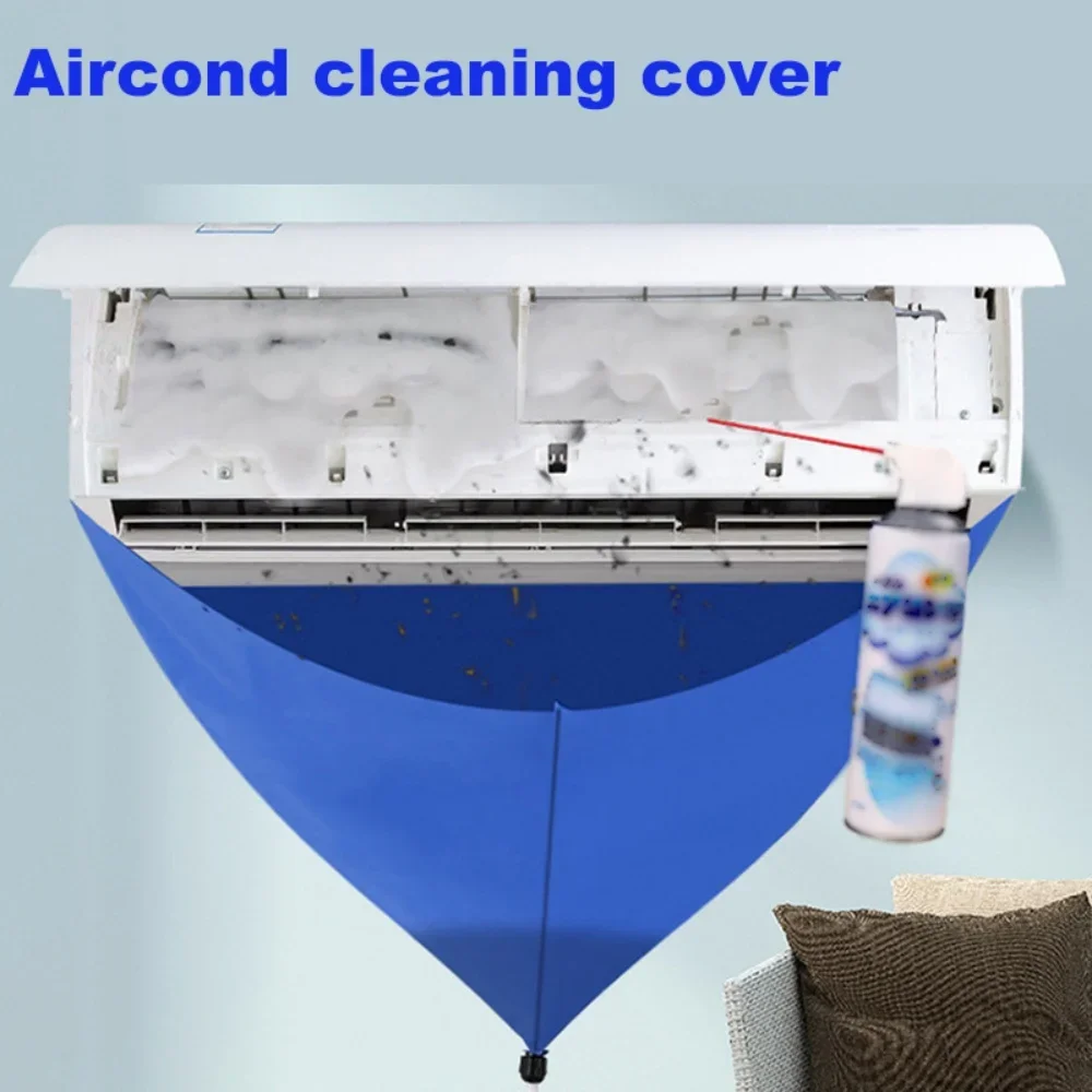 Air Conditioning Cover 100cm Air Conditioning Cleaning Cover Bag PVC Thickened Cleaner Water Pipe Home 1-1.5P Split Hanging Air Conditioner Tools