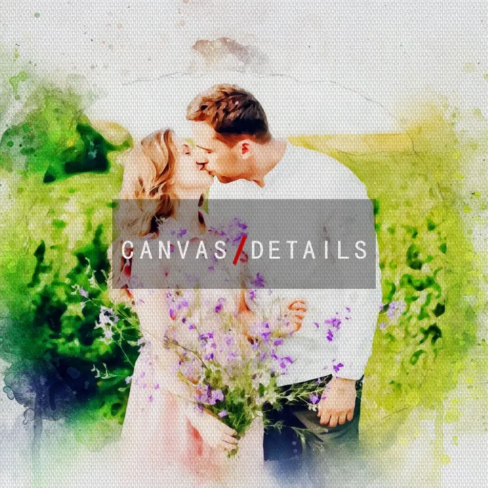 Watercolor Couple Portrait Poster Unique Wedding Welcome Sign Art Print Canvas Painting Wall Picture Welcoming Guests Decor acrylic wall decor acrylic party decor wedding poster