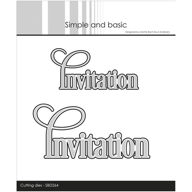 

Invitation Words Metal Cutting Dies for New 2023 Scrapbooking Paper Making Background Frame Card Craft Supplies No Stamp