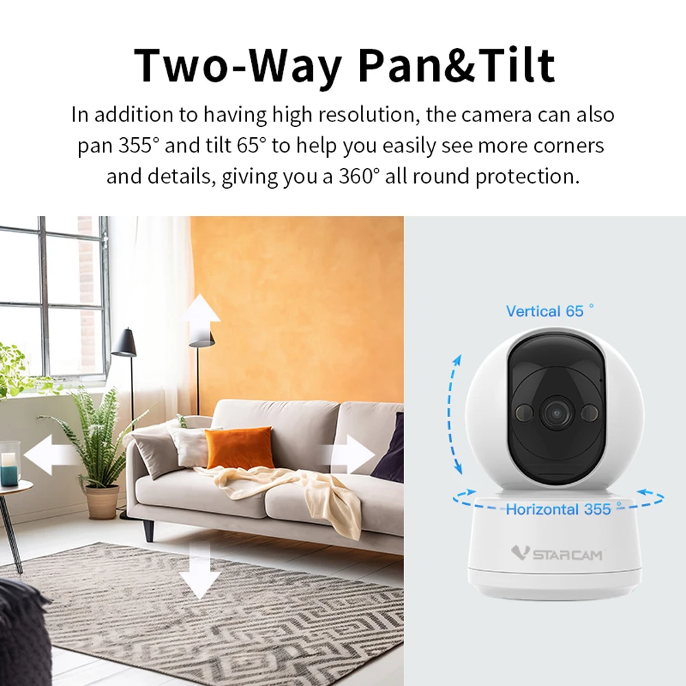 Vstarcam 5MP IP Camera 2.4G/5G WiFi Baby Monitor Security Protection Indoor Video Surveillance Auto Tracking Smart Home Pet Cam 3