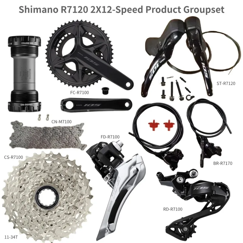 Shimano-油圧式ディスクブレーキ,ロードバイクパーツ,105,r7120,r7170