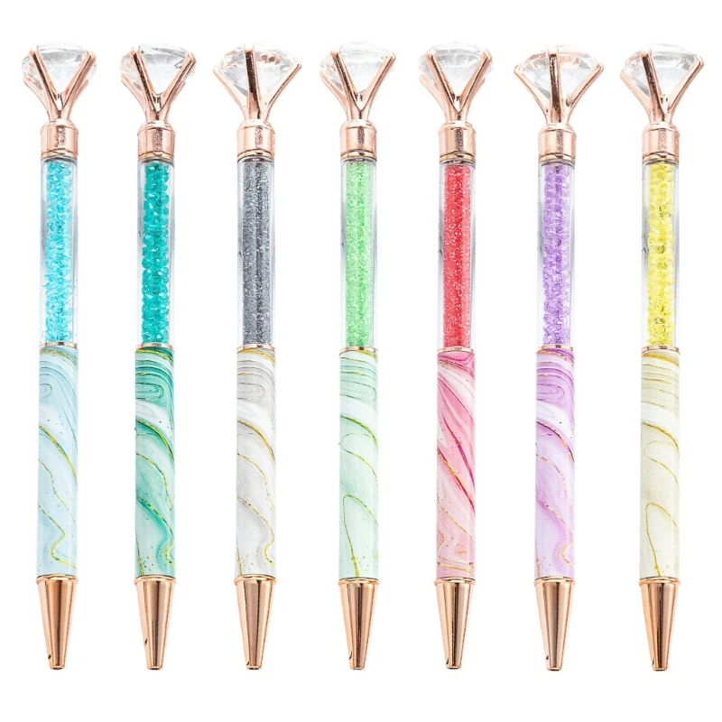 

DXAB Diamond Ballpoint Pen Metal Pen Twist to Open Close 1.0mm Black