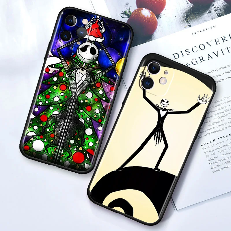 Silicone Cover The Nightmare Before Christma For Apple iPhone 13 12 11 Pro Max mini XS XR X 8 7 6S 6 5 Plus Black Phone Case iphone 13 pro max case clear