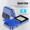 SERVO Classic Small Flip Mobile Phone 2G Dual SIM Card Blacklist Speed Dial 2.0“ Screen 180° Fold Button Cellphones New upgrade 3