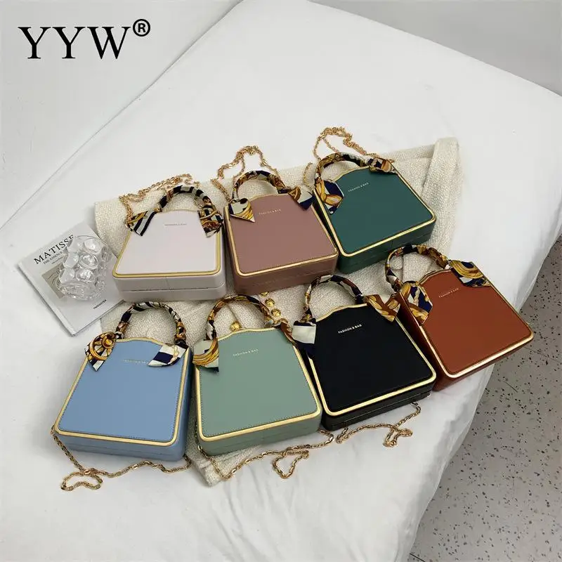 Box Shape Crossbody Bag  2023 New Fashion Women Evening Luxury Square Chain Handbags Party Wedding Bags Vintage Box Clutch
