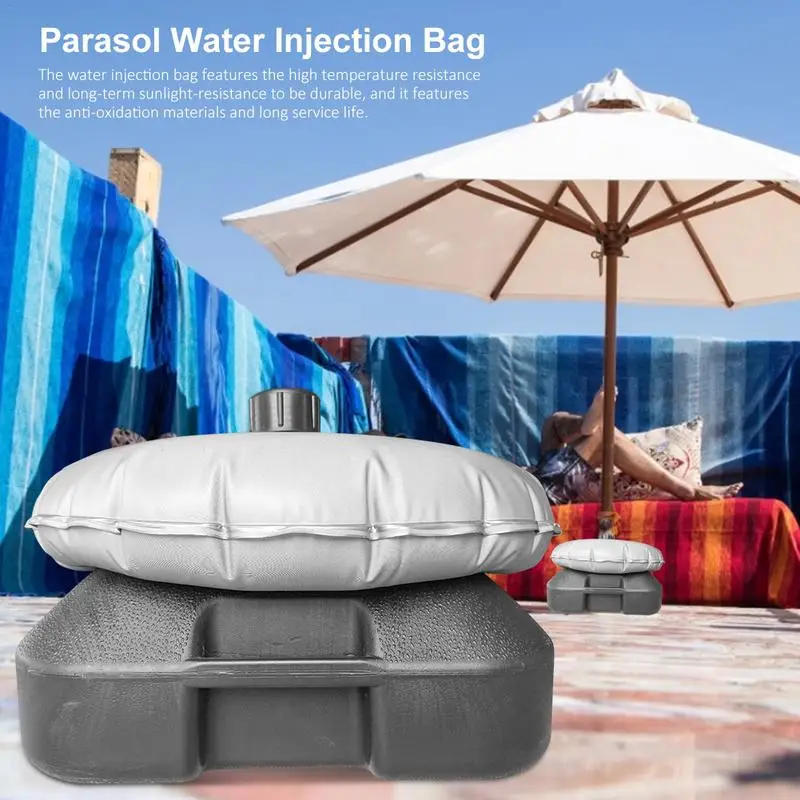 Umbrella Base Round Filling Water Weight Bag Flag Stand Umbrella Filled Holder Parasol Water Injection Bag for Outdoor Leisure umbrella stand
