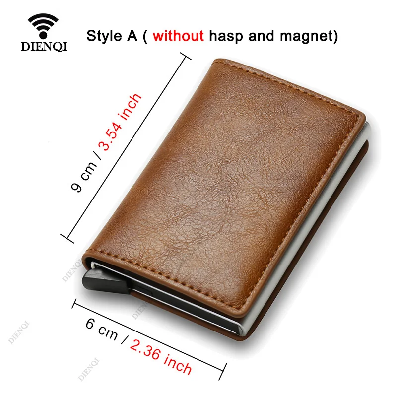 Wallet Card Holder Men Rfid Bank Cardholder Case Small Leather Slim Thin Magic Mini Smart Minimalist