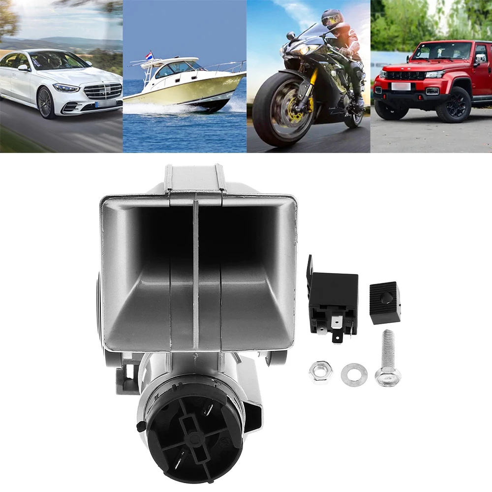 Car Air Horn Snail Air Horn With Compressor Relay Harness 12V 150db Super Loud Dual Tone For Truck Motorcycle Car