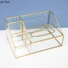 Glass Tissue Box Desktop Remote Control Multi-function Storage Box Cosmetic Organizer Jewelry Boxes Storage Bucket Home Shelf 3
