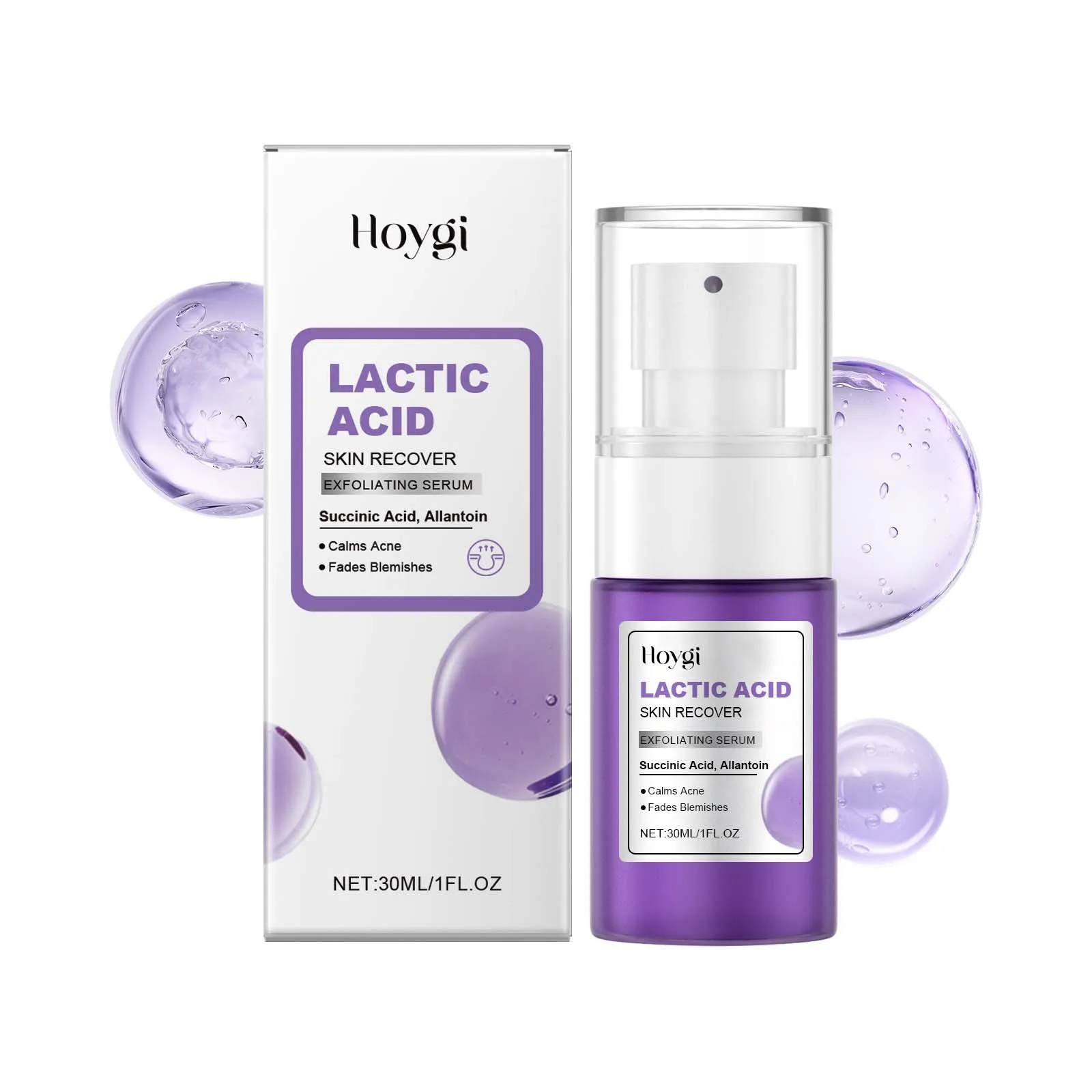 סרום חיטוי אנטי אקנה מקל על יובש, מקטין נקבוביות, מסיר עור מת, מבהיר את העור, סרום חומצה לקטית מזין את הפנים