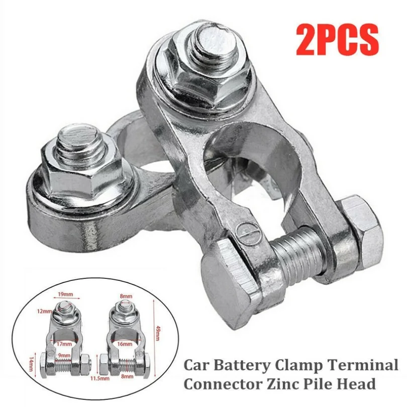 

1 Pair Universal Car Truck Bus Battery Clamp Terminal Connector Zinc Pile Head