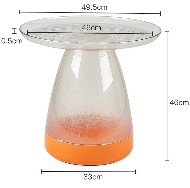 Sofa Side Table Mobile Coffee Table Home Living Room Small Round