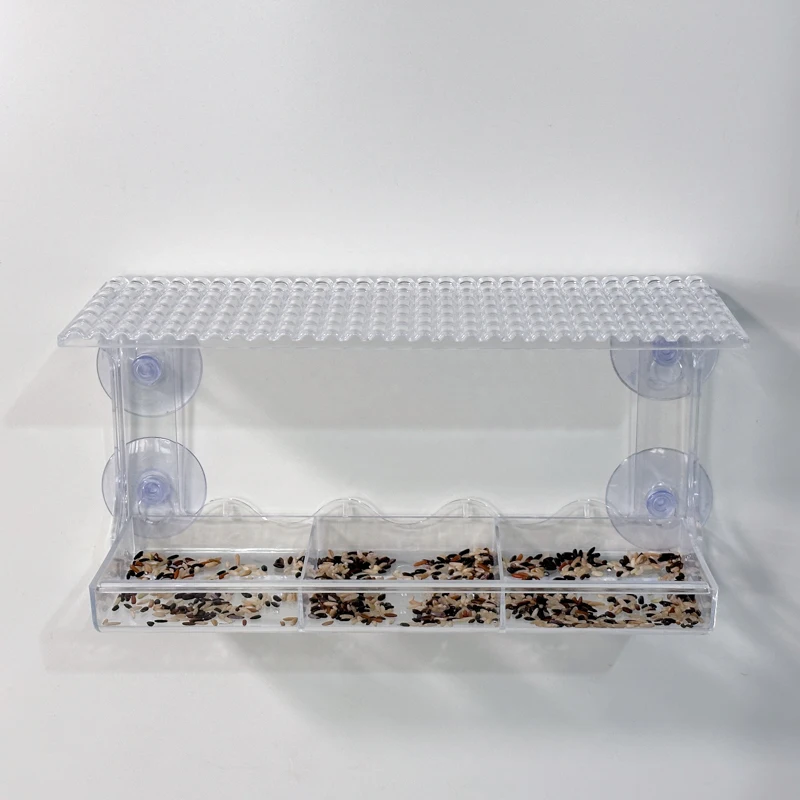 Transparent Window Viewing Bird Feeder For Outside Bird House With Strong Suction Cups Outdoor Feeders Wild Watching