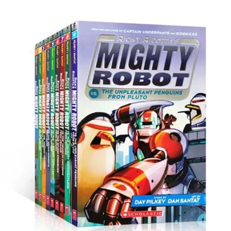 

9 Books/Set Ricky Ricottas Mighty Robot English Picture Story Book Kids Reading Children Early Education Age 3-8