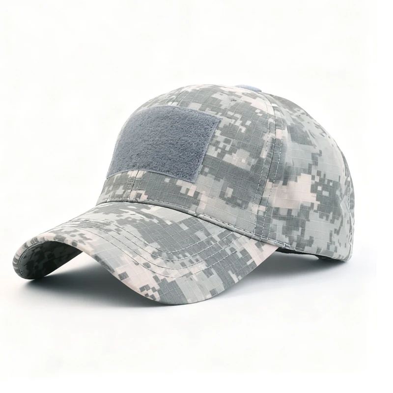 Casquette camouflage pêche tactique unisexe - Chasse camping réglable magic tape quotidien