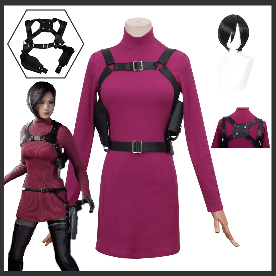 Resident Evil 4 RE: Ada Wong Cosplay Costume Halloween Carnival Party