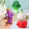 Novelty Stress Relief Toys with Pop Out Eyes Vegetables Kneading Slow Rebound Silicone Toys Autism ADHD Kawai Cute Squeeze Toys 1