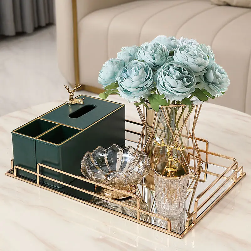 

Роскошная Скандинавская коробка для извлечения бумаги, домашняя гостиная, лоток для хранения, обеденный стол, коробка для салфеток, украшения