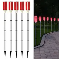 5 Pcs Solar Pathway Lights Solar Driveway Markers Driveway Lights Landscape Driveway Reflectors for Snow Road Outdoor Yard 2