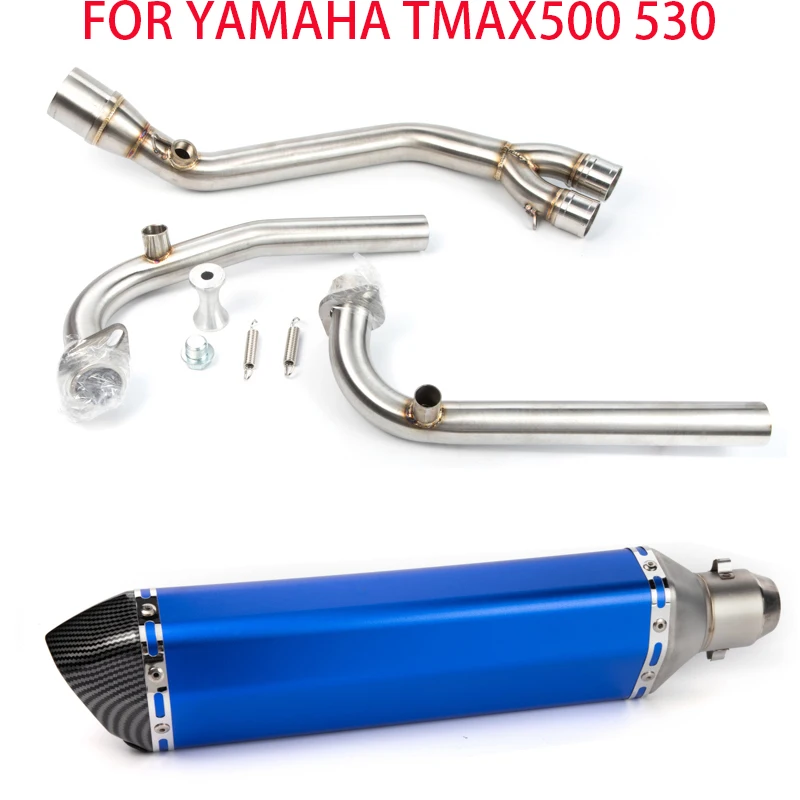 

Motorcycle blue Exhaust Full System Header Pipe Slip On For Yamaha TMAX530 TMAX500 T-MAX Tmax 500 530 2008-2017