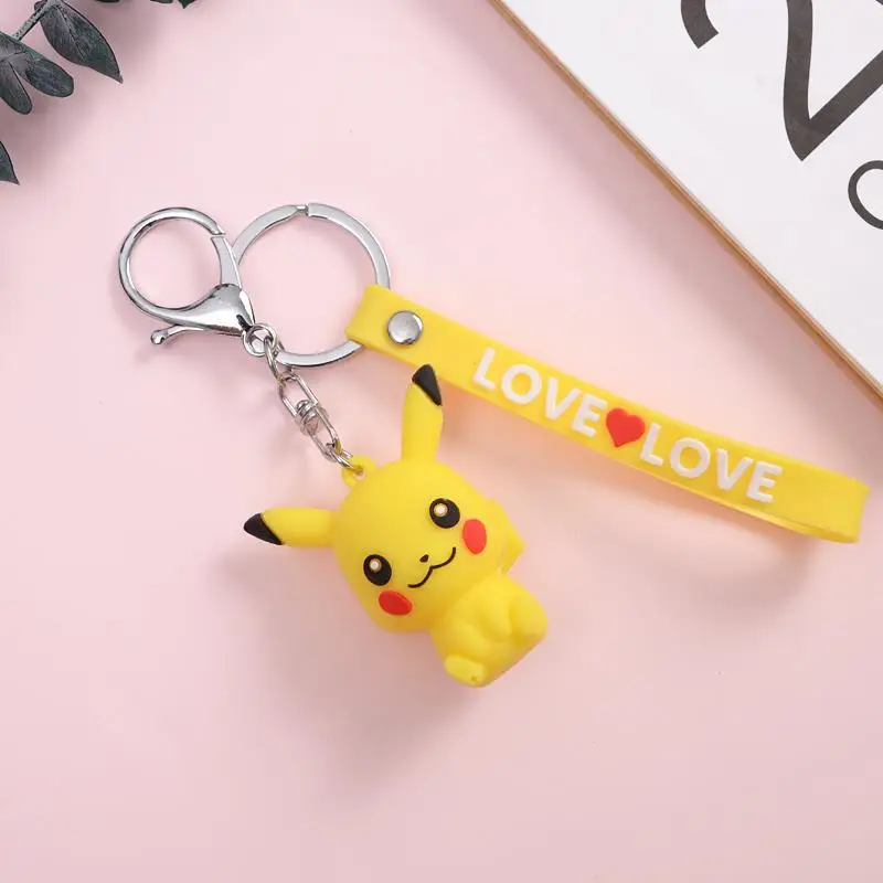 Porte-clés figurine Pokemon, porte-clés Pikachu Raichu, porte-clés SLaura  Psyresines, pendentif sac à dos