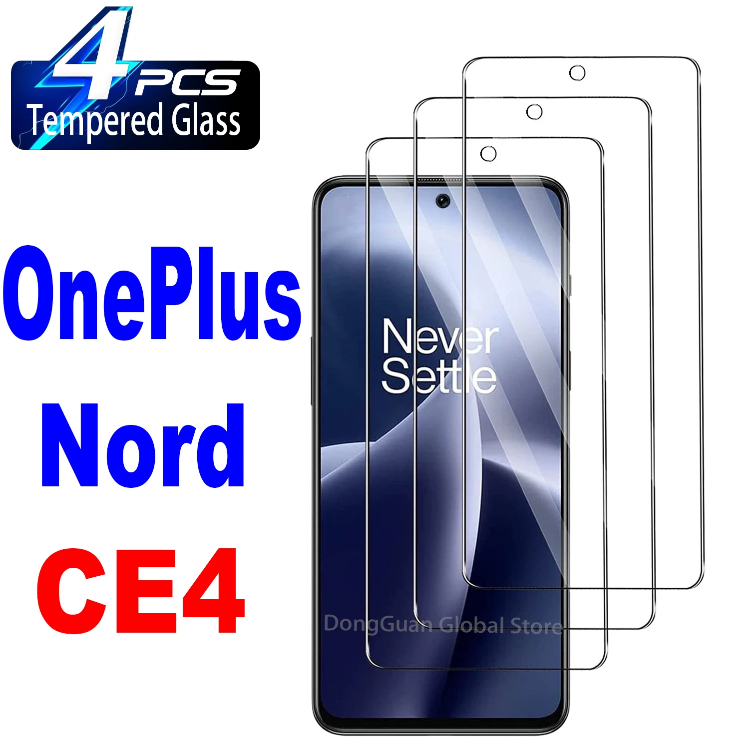

2/4Pcs Tempered Glass For OnePlus Nord CE4 Screen Protector Glass Film