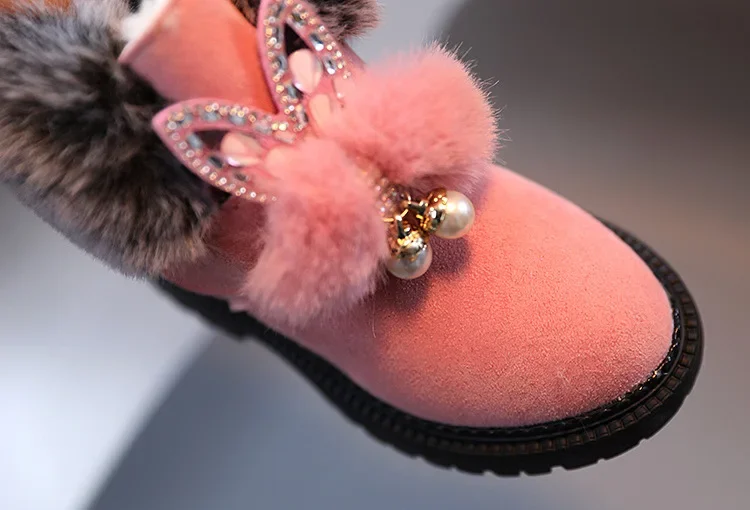 Soft Bottom Girls Winter Boots Side Detail