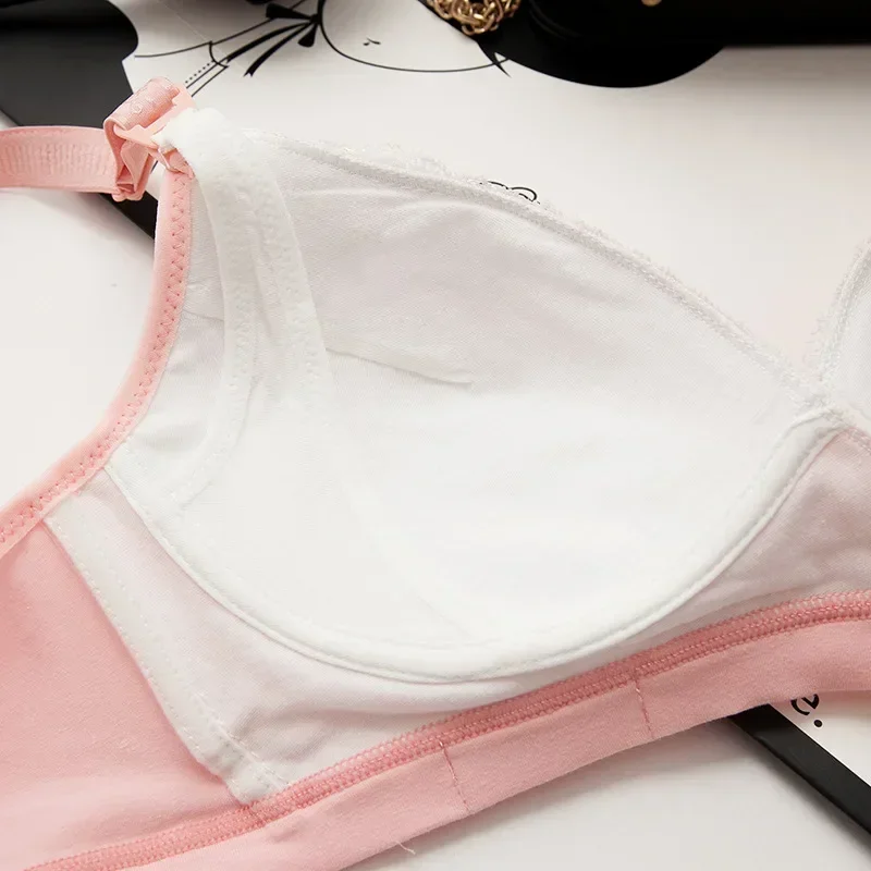 Cotton Nursing Bra Summer Breathable Breastfeeding Bras for Women Maternity Bra Plus Big Size Easy Feeding Bra Wire Free 2