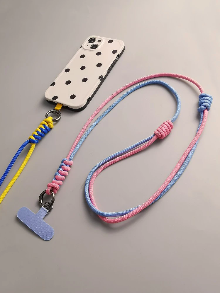Laccio Per Cellulare Da Collo Cordino Regolabile Per Telefono SENLLY - Nylon Morbido, 2 Patch Ultrasottili, Per Collo O Spalla, Universale Per Smartphone Cinghia Collo Smartphone