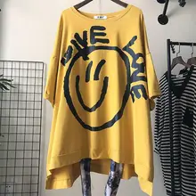 

Plus Size Women's Mid-length Loose Short-sleeved T-shirt Women Fashion Tops Gothic Fashion