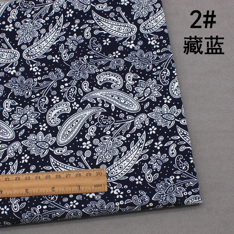 140 x 50 cm Ethno-Stil Paisley-Druck Stoff Phoenix Schwanz Blume Floral Baumwolle Popeline Kleidung handgemachte DIY Nähen Tuch – Detail 4