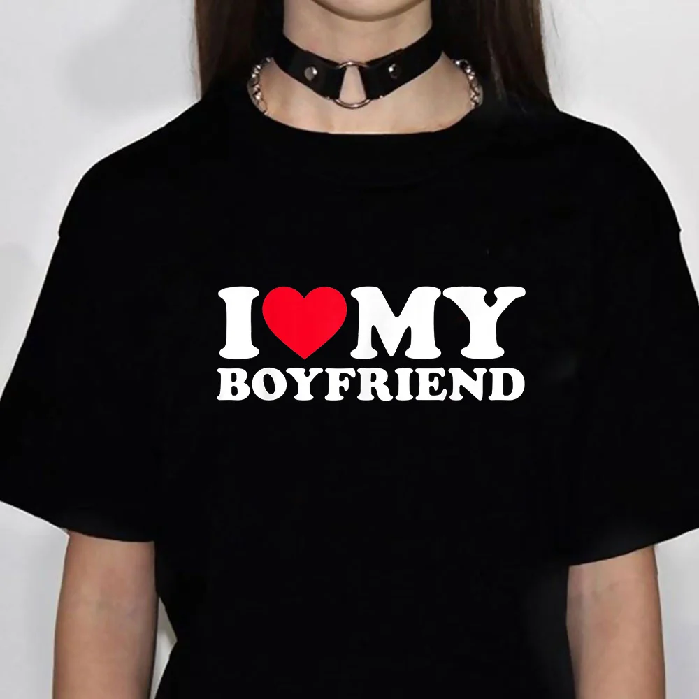 

i Love My Girlfriend tshirt women harajuku funny Japanese top female graphic anime clothes