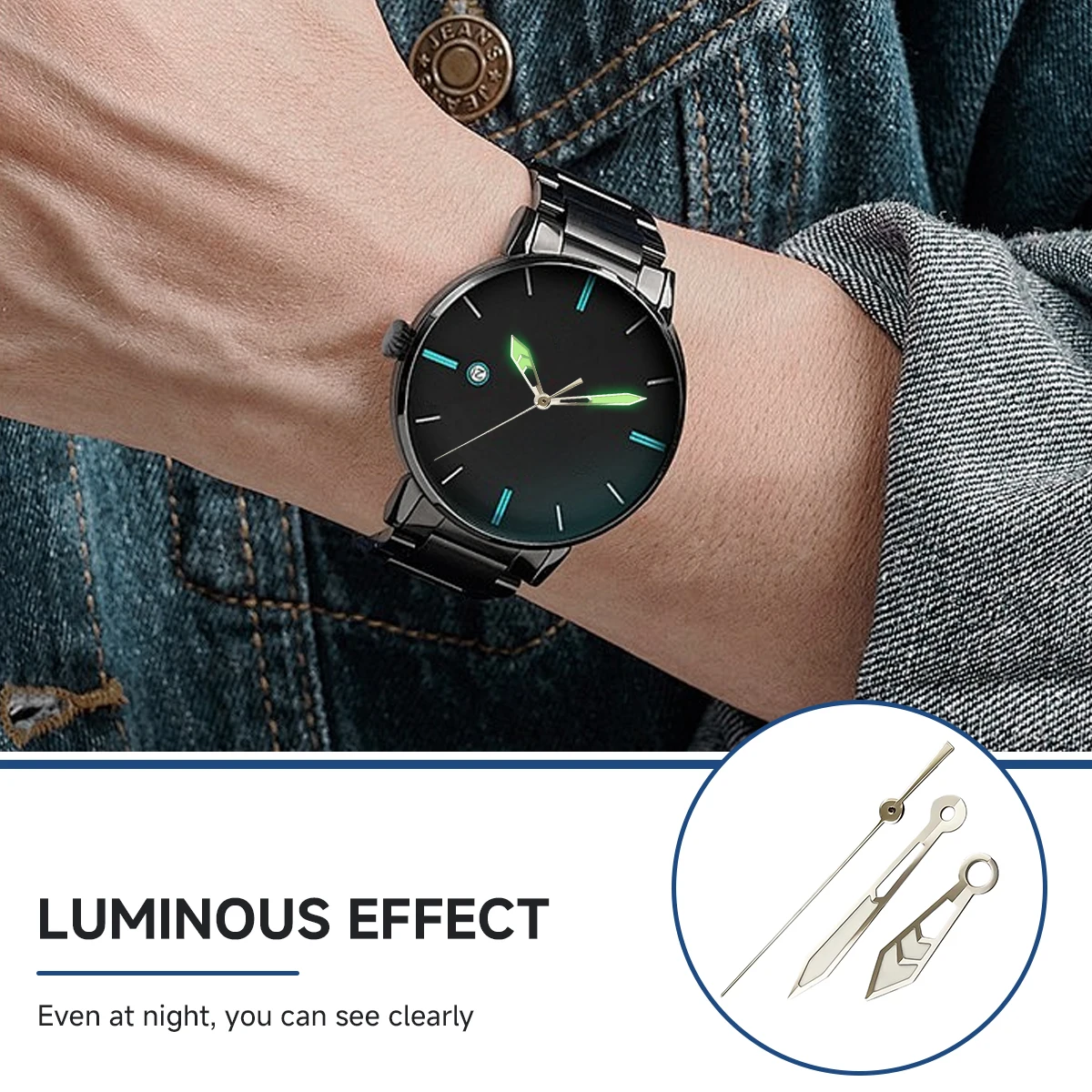 Luminous Green Watch Hands Accessories