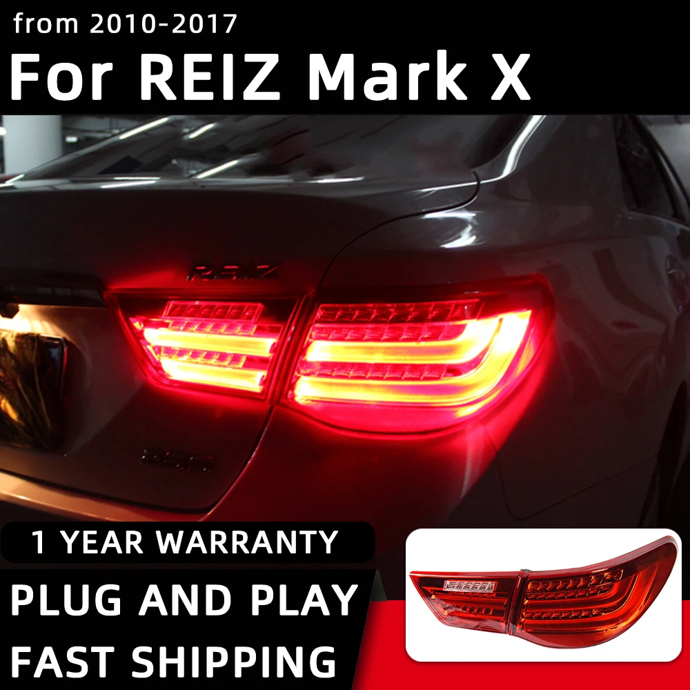 

Задние фары для стайлинга автомобиля Reiz Mark X светодиодный задние фары 2010-2017 Mark X, задсветильник фары DRL, задние поворотники, автомобильные аксессуары