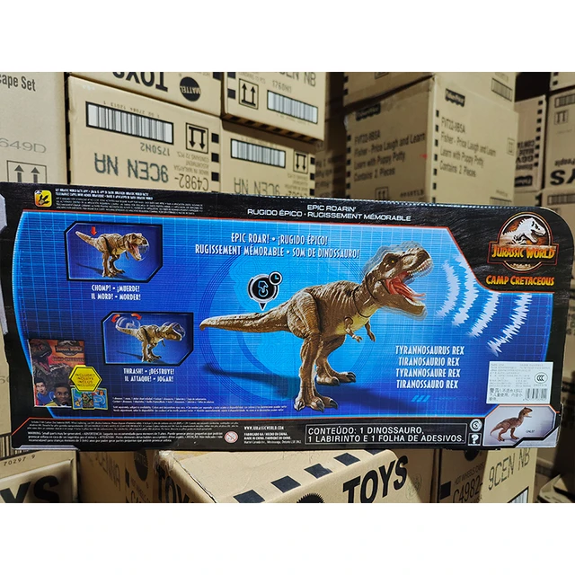 Dinossauro Tiranossauro Rex Rugido - Jurassic World Mattel em