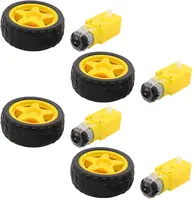 Geared Motor DC3V-12V DC for Four-Wheel Drive Toy Car/Robotic Body/Aircraft Toys and Plastic Tire Wheels 3