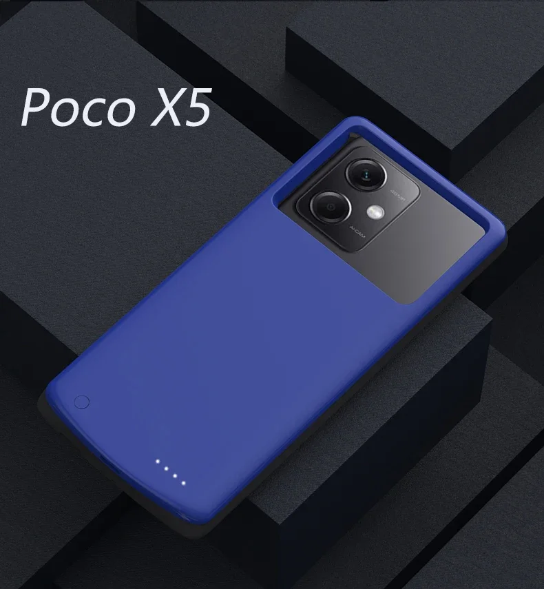 Smart Battery Case For Xiaomi POCO X5 Portable Power Bank External