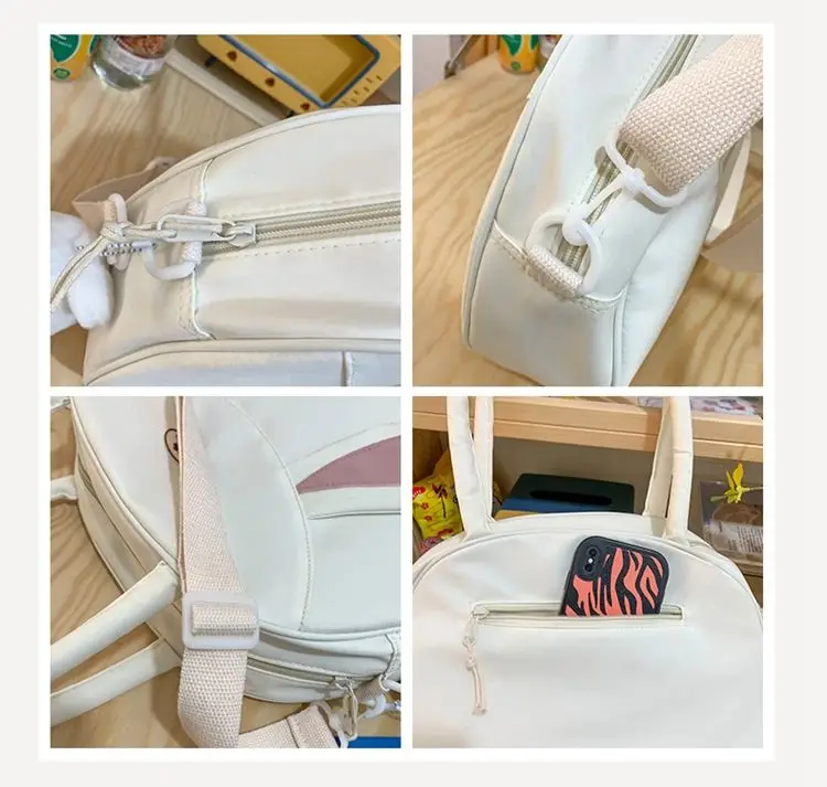 JIAERDI Rabbit Cute Y2k Handbag Women Vintage Harajuku Pu Leather Casual Shoulder Bag Female Large Capacity Kawaii Tote Bag Chic