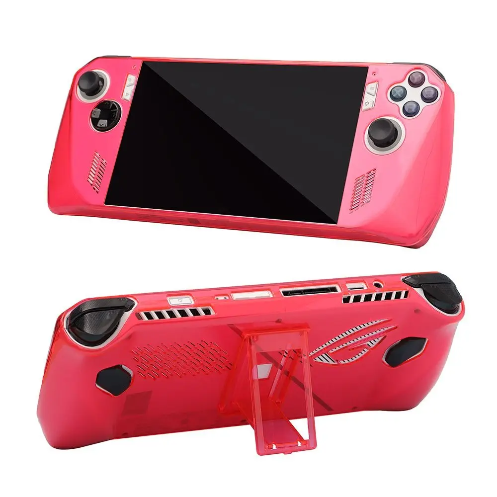 Clear Shockproof Protective Case with Kickstand - Full Coverage Game Console Accessory